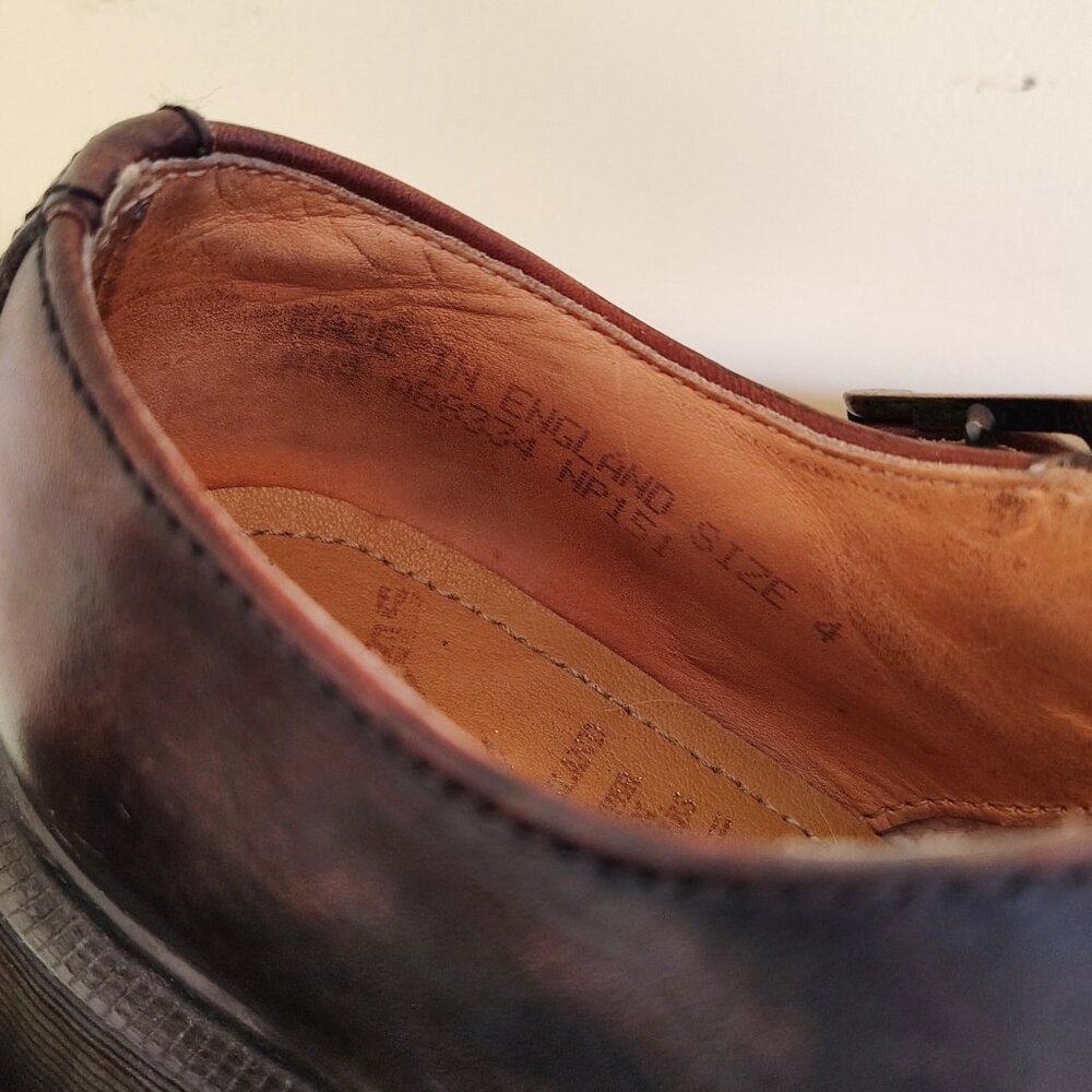Vintage Black & Brown Leather Made in England DR. MARTENS Chunky Mary Jane Shoes - Picture 11 of 11